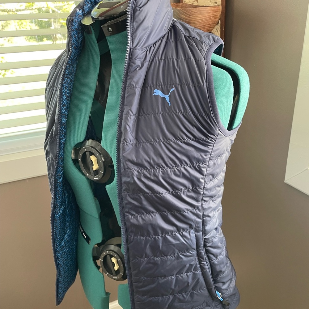 PUMA Navy and Blue Patterned Jacket